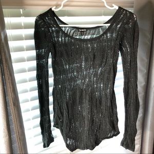 Express dark grey top